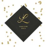 Personalized Wedding Napkins with Text,Custom Wedding Cocktail Napkins for Engagement, Bridal Shower,Wedding Decor