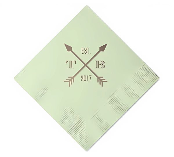 Custom Napkin Paper Style Cross Arrow ( Set of 48 )